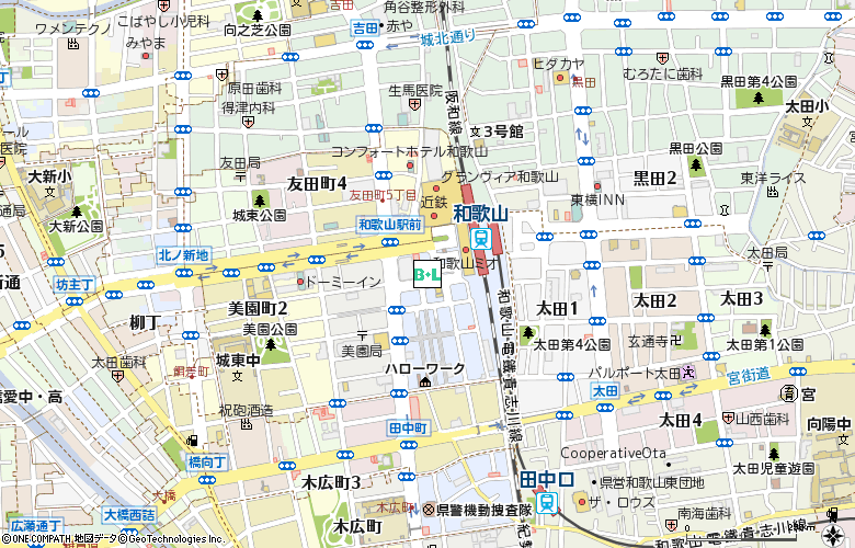 アイシティ和歌山付近の地図